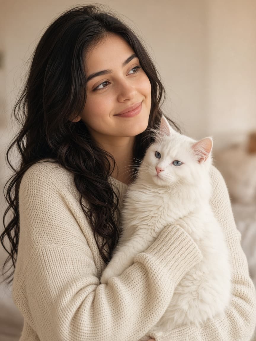 Pawzy partner holding a cat